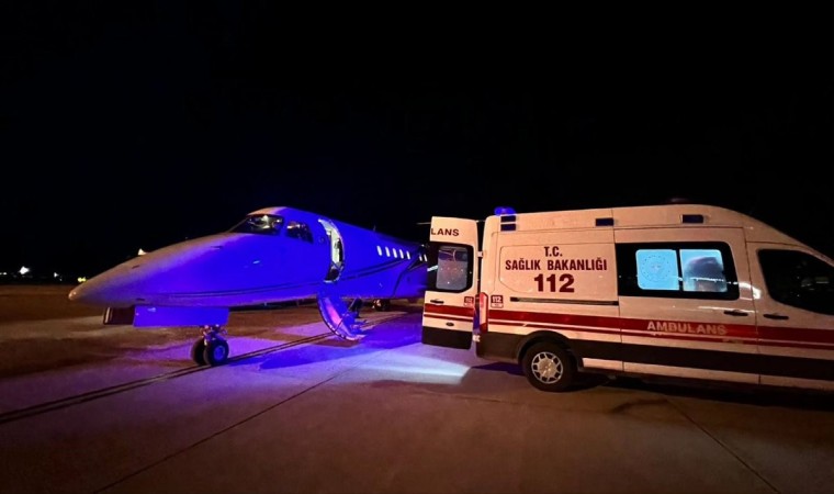 Kalp hastası bebek, ambulans uçakla Ankaraya sevk edildi