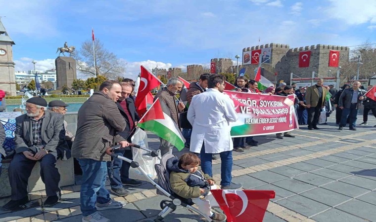 Kayseride hekimlerden Gazze için Sessiz Yürüyüş