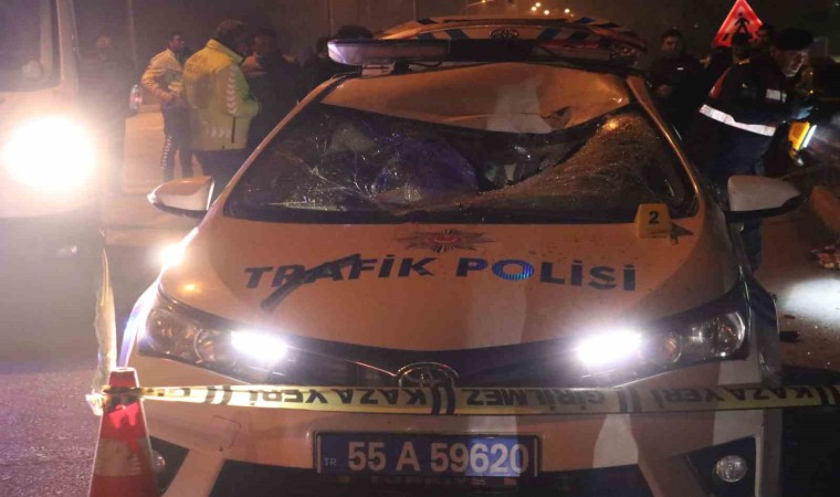 Kazadan kaçan otomobilin çarptığı 1 polis şehit oldu, 1 polis yaralandı