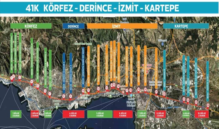 Kocaelinin yeni hattı 41K ilk seferine başlıyor