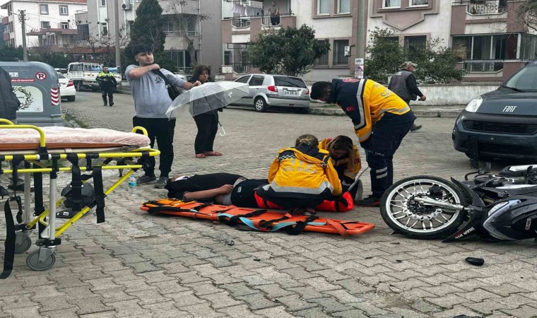 Milasta Motosiklet ile Otomobil Çarpıştı: 1 Yaralı