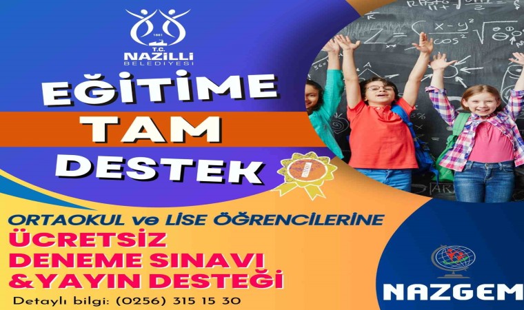 Nazilli Belediyesinden öğrencilere ücretsiz deneme sınavı