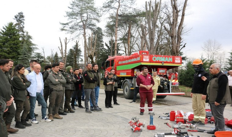 Orman yangınlarına karşı tatbikat