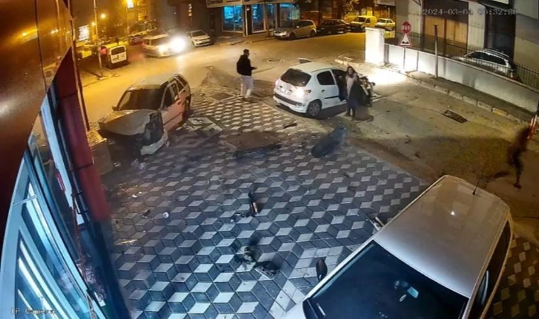 Otomobilin hurdaya döndüğü kazada sürücü kaçtı, polis kovaladı