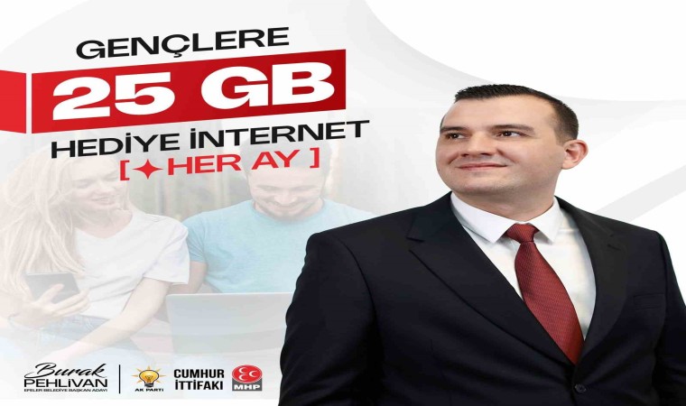 Pehlivandan gençlere bireysel 25 GB internet sözü