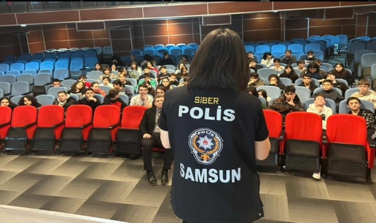 Polisten öğrencilere siber güvenlik semineri