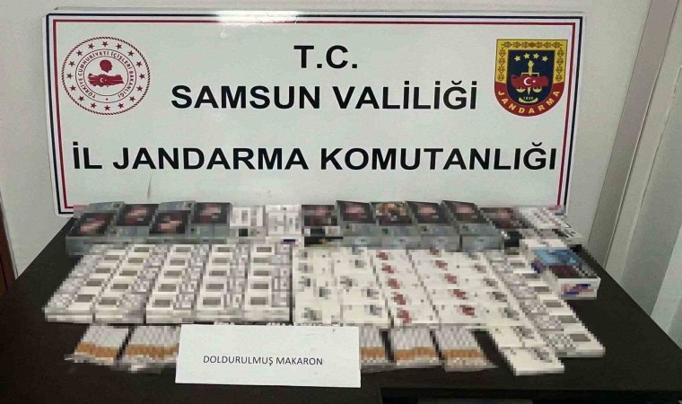 Samsunda jandarma 43 bin dal makaron ele geçirdi