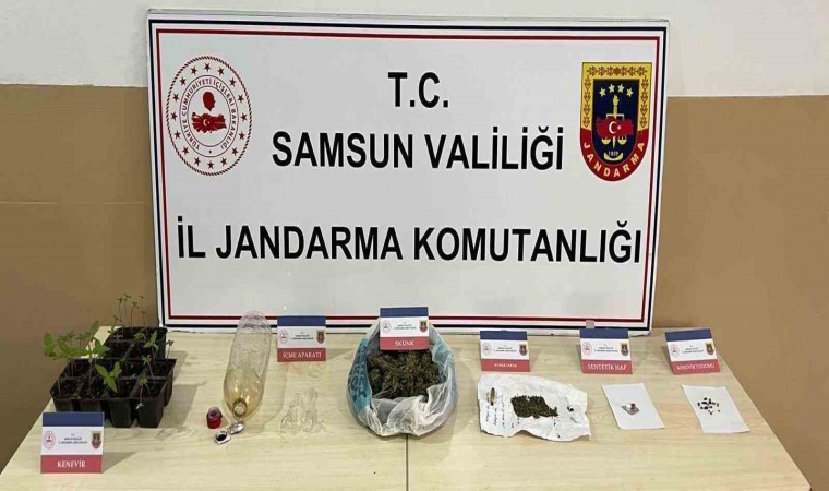 Samsunda jandarmadan uyuşturucu madde operasyonu