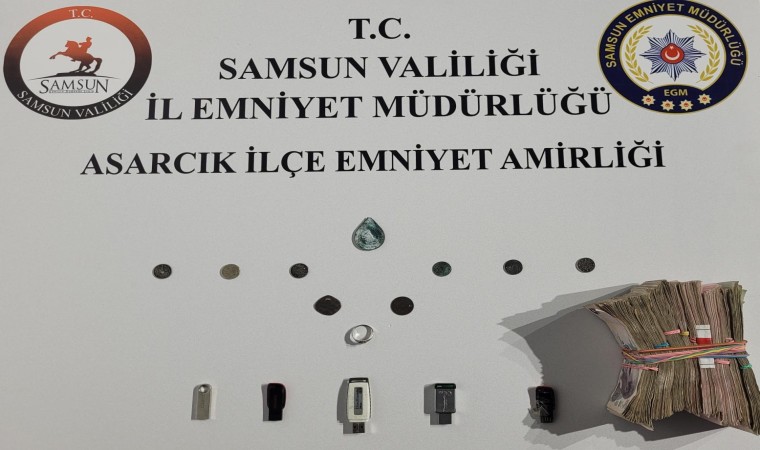 Samsunda şüpheli şahsın üzerinden tarihi eserler çıktı