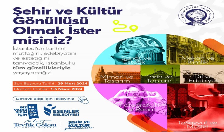 ‘Şehir ve Kültür Gönüllülerine başvurular başladı