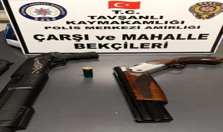 Tavşanlıda pompalı tüfek ele geçirildi