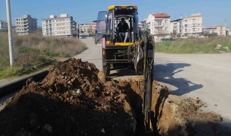 Turgutlu Fatih Sanayi Sitesinde yağmur suyu hattı çalışması yapıldı