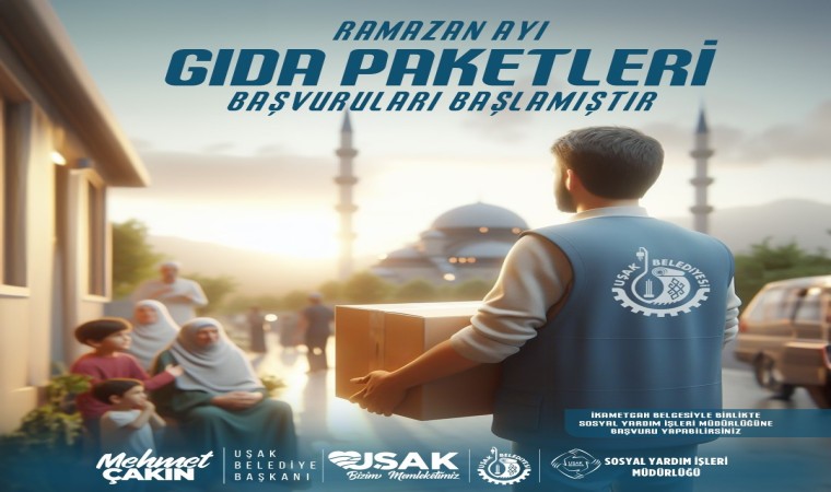 Uşakta Ramazan ayı gıda kolisi yardım başvuruları başladı