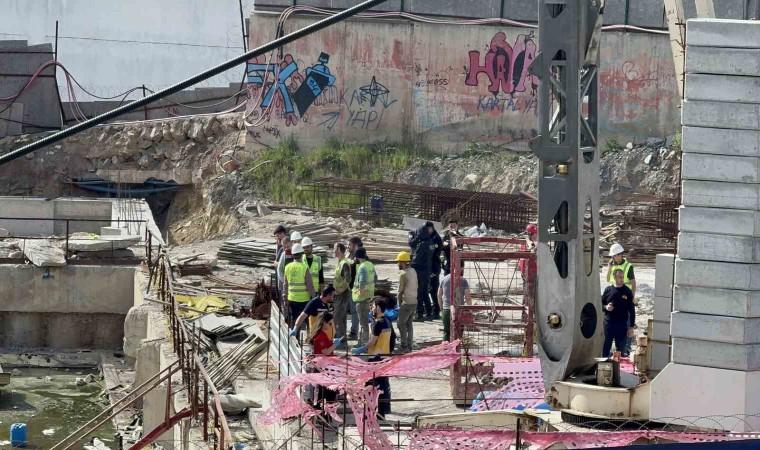 Kocaelide metro şantiyesinde yangın