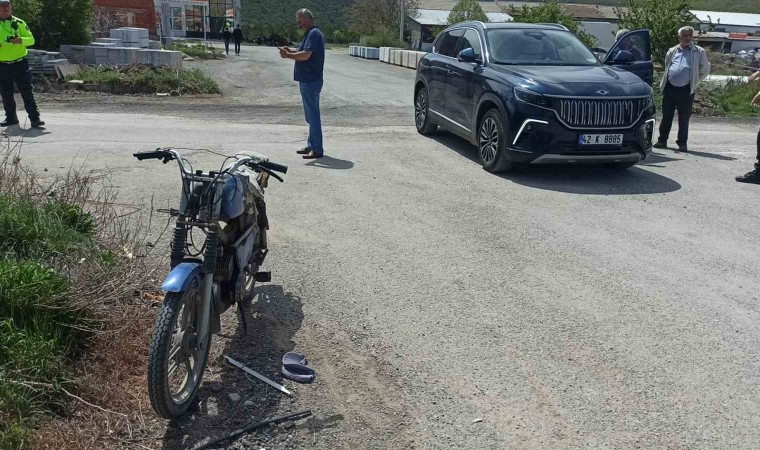 Konyada motosiklet ile cip çarpıştı: 1 yaralı