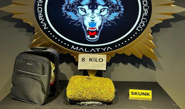 Malatyada 8 kilo skunk ele geçirildi