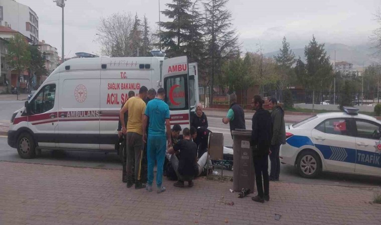 Niğdede kontrolden çıkan motosiklet kaza yaptı, 1 kişi yaralandı