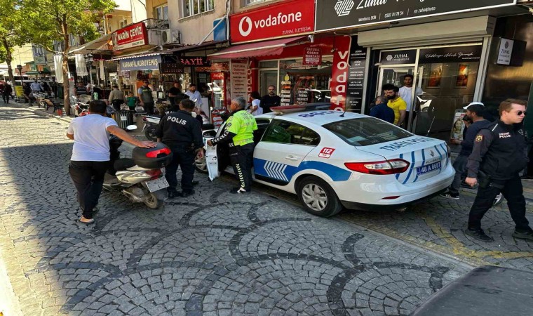 Polisin Dur ihtarına uymayan sürücü kaza yaptı