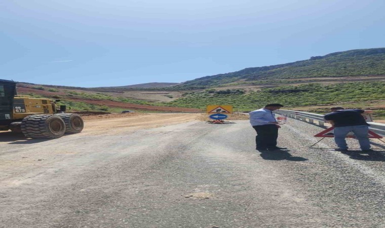 Siirtte çöken yol trafiğe açıldı