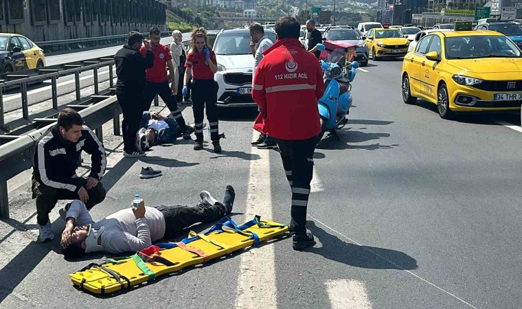 TEM Otoyolunda kaza: Yaralılar acı içerisinde yerde kıvrandı, sürücü ve eşi panik yaşadı