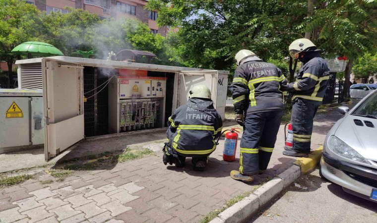 Aksarayda elektrik panosunda yangın paniği