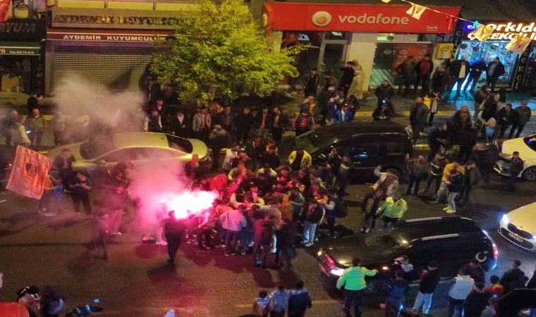 Ardahanda Galatasaraylıların şampiyonluk coşkusu