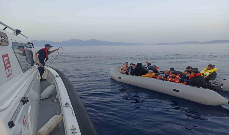 Aydında 20 düzensiz göçmen kurtarıldı