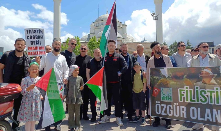 Düzcede İsrail protestosu