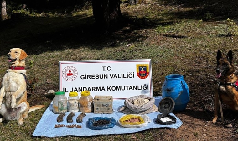 Giresunda sığınakta mühimmat ve patlayıcı ele geçirildi