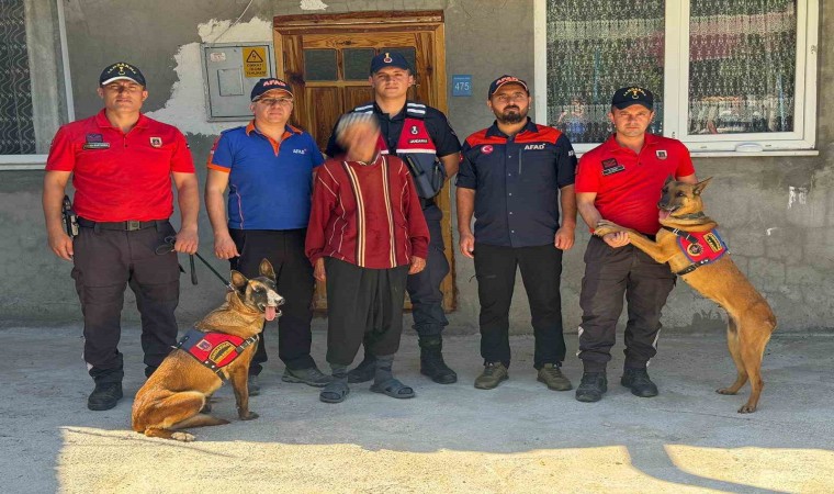 Karamanda kaybolan yaşlı adamı iz takip köpekleri buldu