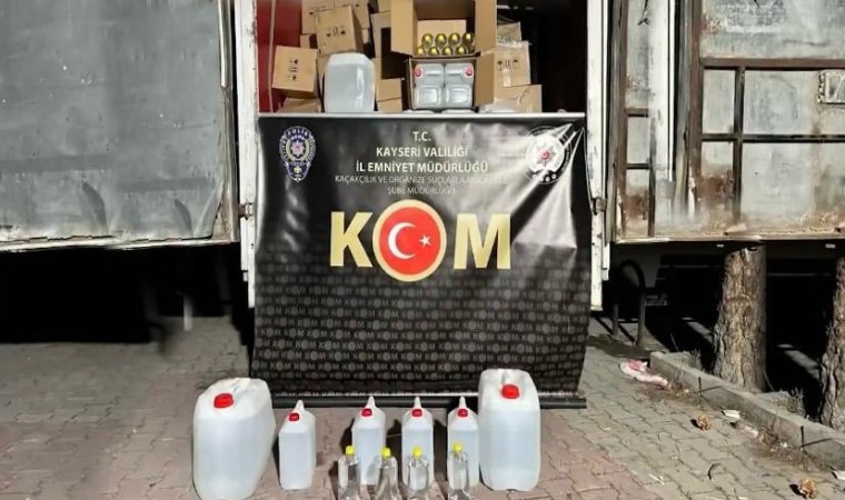 Kayseride 3 bin 848 litre kaçak etil alkol ele geçirildi