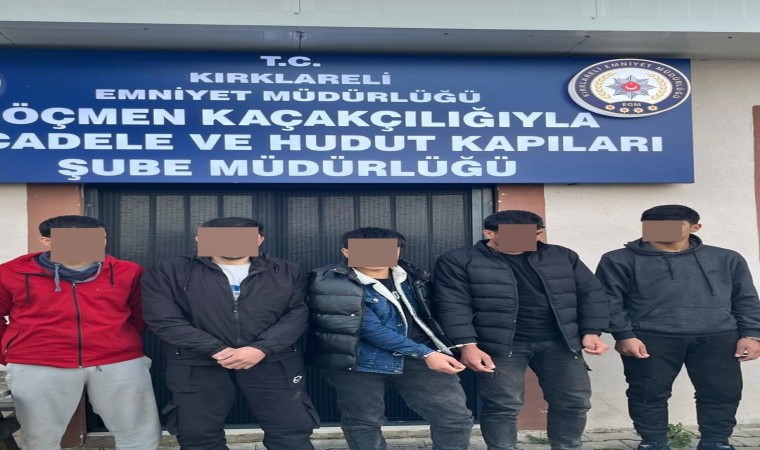 Kırklarelinde 6 kaçak göçmen yakalandı, 4 şüpheli gözaltına alındı