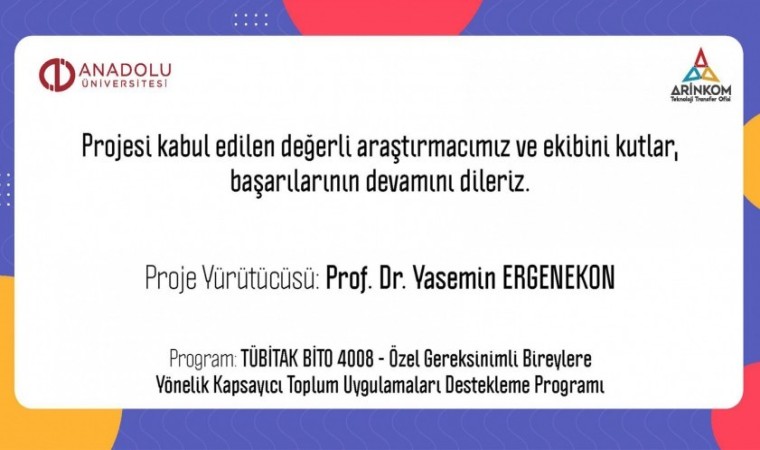 Prof. Dr. Ergenekonun yürütücü olduğu proje TÜBİTAK tarafından desteklenmeye hak kazandı