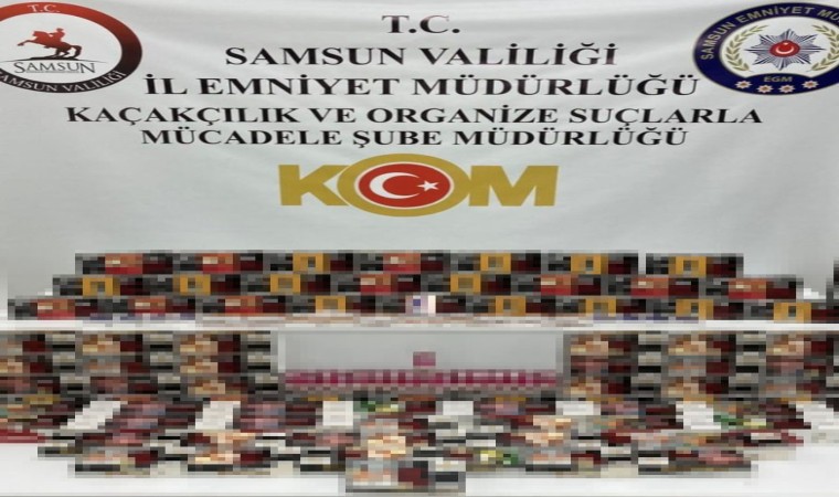 Samsunda 28 bin 580 adet kaçak makaron ele geçirildi