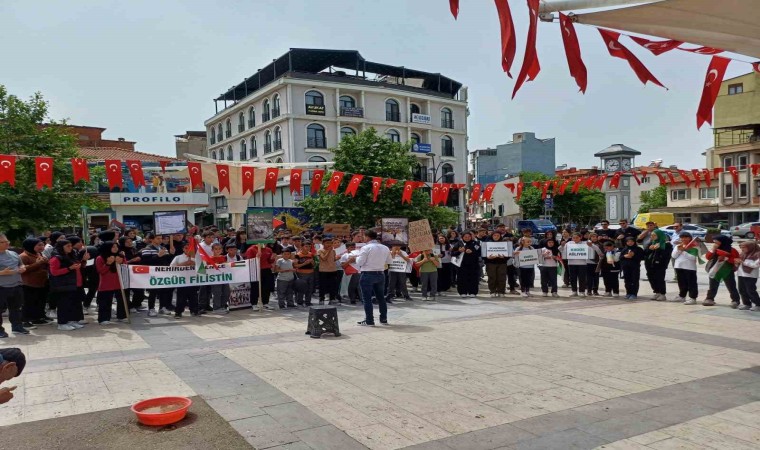 Sındırgılı öğrencilerden Filistine kocaman destek