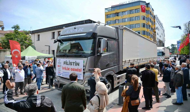 Trabzondan Filistine yardım tırları yola çıktı