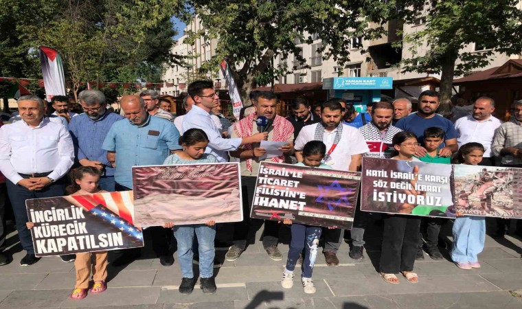 Adıyamanda İsrail protesto edildi