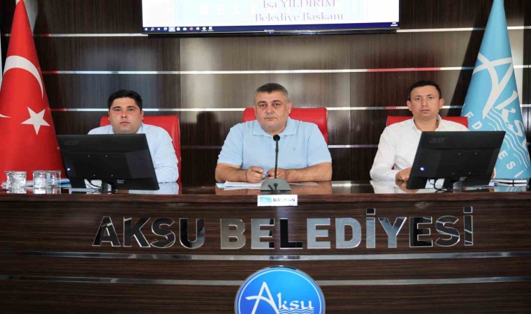 Aksu Belediyesi meclisinde İsrailin Filistine yönelik saldırıları kınandı