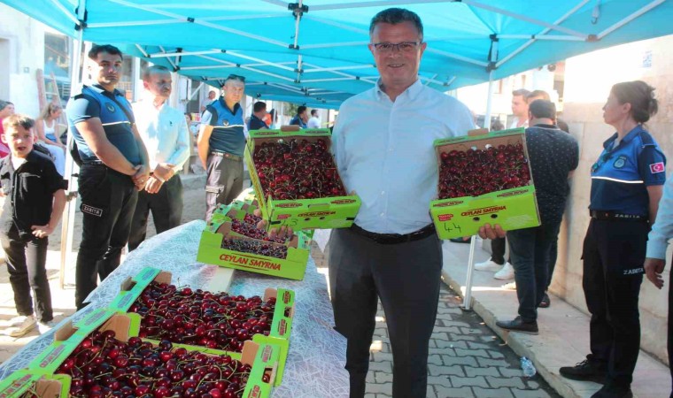 Alaşehirin en güzel kirazını yetiştiren çiftçilere ödül