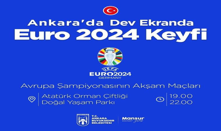 Ankarada dev ekranlarda Euro 2024 keyfi