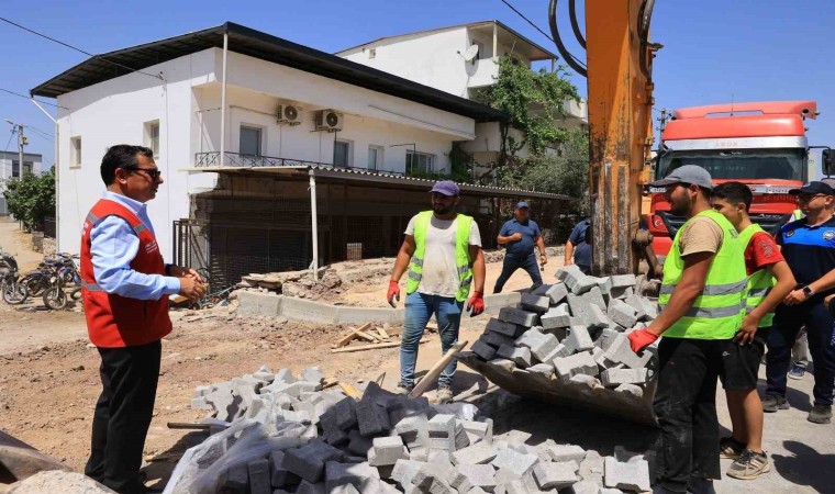 Başkan Aras Yalıkavak ve Mumcular yol çalışmalarını inceledi