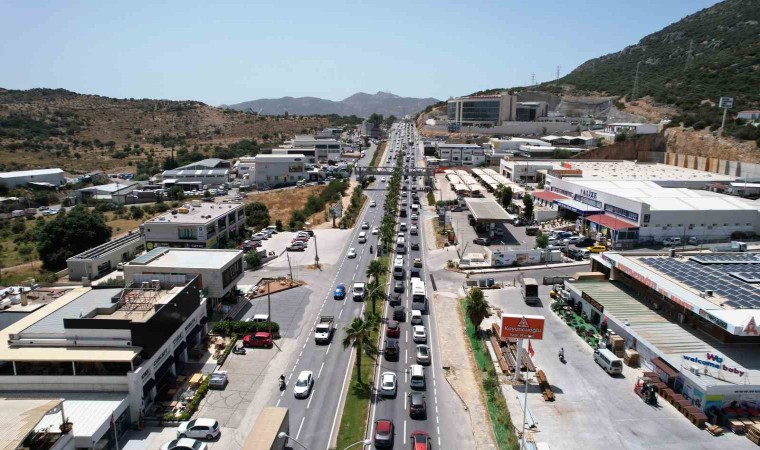 Bodrumda bayram tatili başlamadan trafik başladı