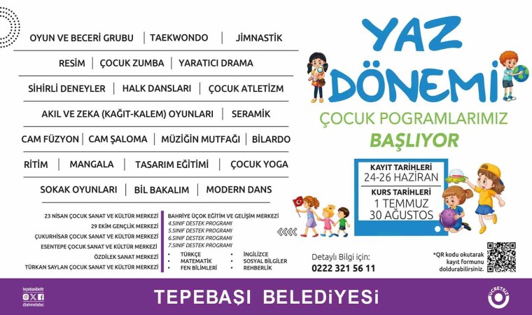 Çocuk programları, destek programları ve oyun grupları için kayıtlar başlıyor