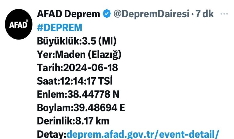 Elazığda korkutan deprem