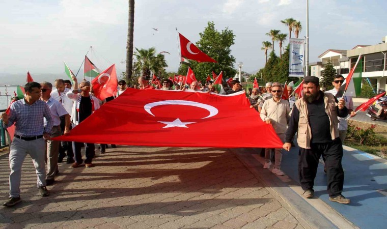 Fethiyede Filistine Destek Yürüyüşü ve Mitingi