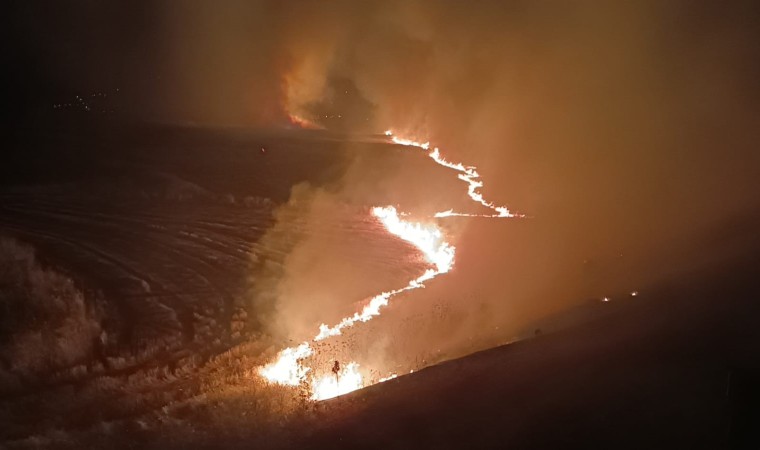 Gaziantepteki mera ve anız yangınına müdahale sürüyor