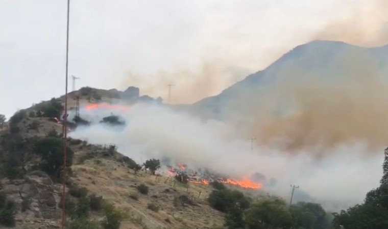 Hakkaride anız yangını yerleşim yerlerine sıçradı