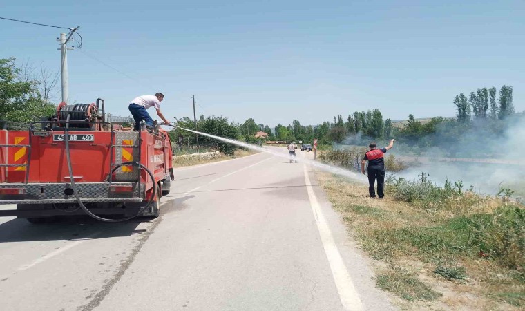 Hisarcıkta arazi yangını