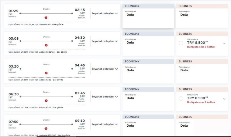 İstanbul - Los Angeles tek yön uçak bileti 137 bin lira