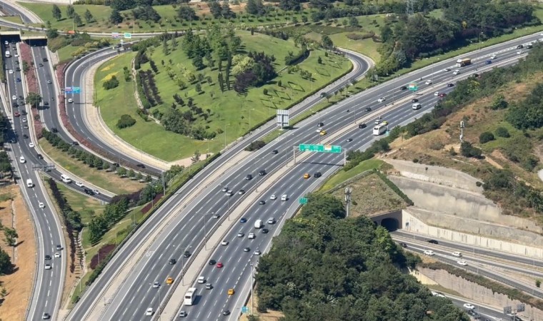 İstanbulda helikopterle trafik denetimi